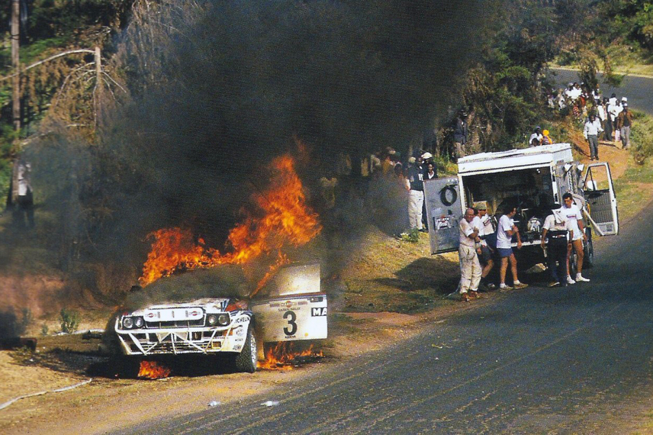 пожар Lancia Delta (Deltona) HF Integrale