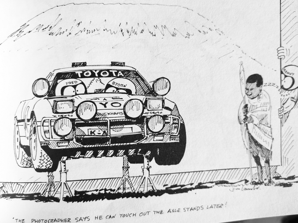 карикатура на команду Toyota